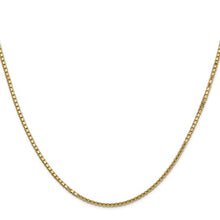 Load image into Gallery viewer, 1.5mm Box Chain Necklace Solid 14K Yellow Gold 20&quot;
