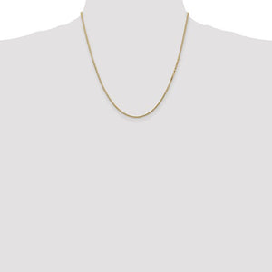 1.5mm Box Chain Necklace Solid 14K Yellow Gold 20"