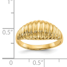 Load image into Gallery viewer, 14k High Polished Ribbed Dome Ring
