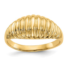 Load image into Gallery viewer, 14k High Polished Ribbed Dome Ring
