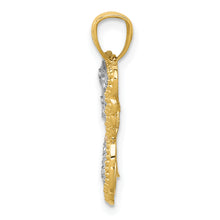 Load image into Gallery viewer, 14k w/White and Rose Rhodium Diamond-cut Butterfly Pendant
