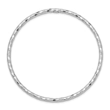 Load image into Gallery viewer, 14k White Gold Textured Slip-on Bangle Bracelet
