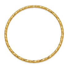 Load image into Gallery viewer, 14k Polished Textured Slip-on Bangle Bracelet
