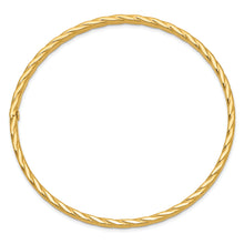 Load image into Gallery viewer, 14K 4mm Textured Twist Slip-on Bangle
