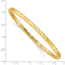 Load image into Gallery viewer, 14K 4mm Textured Twist Slip-on Bangle
