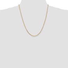 Load image into Gallery viewer, 2.25mm Flat Figaro Chain Necklace Solid 14K Yellow Gold 22&quot;

