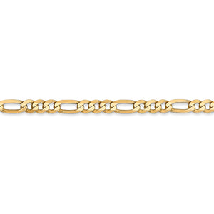 14k 4mm Flat Figaro Chain
