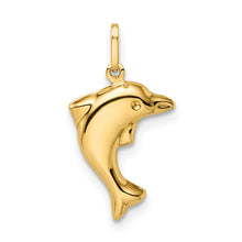 Load image into Gallery viewer, 14k Polished 3-D Dolphin Pendant
