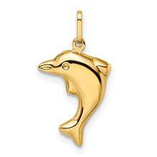 Load image into Gallery viewer, 14k Polished 3-D Dolphin Pendant
