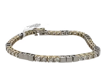 Load image into Gallery viewer, 3.60 Carat Total Weight Two-Tone Diamond Bracelet
