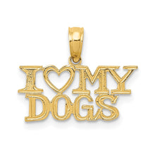 Load image into Gallery viewer, 14k I HEART MY DOGS Pendant
