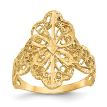 Load image into Gallery viewer, 14K Diamond Cut Filigree Ring
