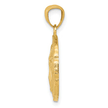Load image into Gallery viewer, 14k Gold Polished Large Sand Dollar Pendant
