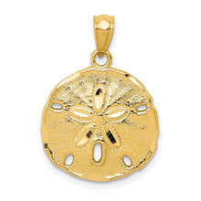 Load image into Gallery viewer, 14k Gold Polished Large Sand Dollar Pendant
