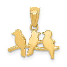 Load image into Gallery viewer, 14k Polished Three Birds on a Branch Pendant

