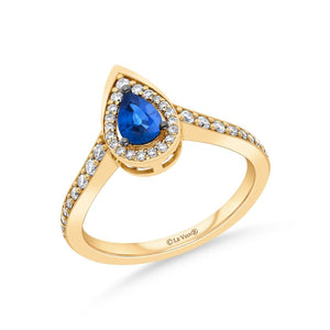 14K Honey Gold™ Ring | Blueberry Sapphire™ 5/8 cts. | Nude Diamonds™ 1/4 cts.