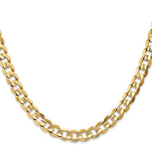 Load image into Gallery viewer, 6.75mm Curb Chain Necklace Solid 14K Yellow Gold 24&quot;
