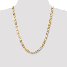 Load image into Gallery viewer, 6.75mm Curb Chain Necklace Solid 14K Yellow Gold 24&quot;
