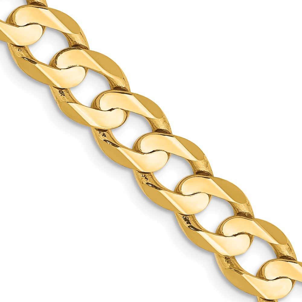 6.75mm Curb Chain Necklace Solid 14K Yellow Gold 24