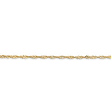 Load image into Gallery viewer, 1.70mm Singapore Chain Necklace Solid 14K Yellow Gold 18&quot;
