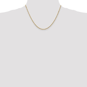 1.70mm Singapore Chain Necklace Solid 14K Yellow Gold 18"