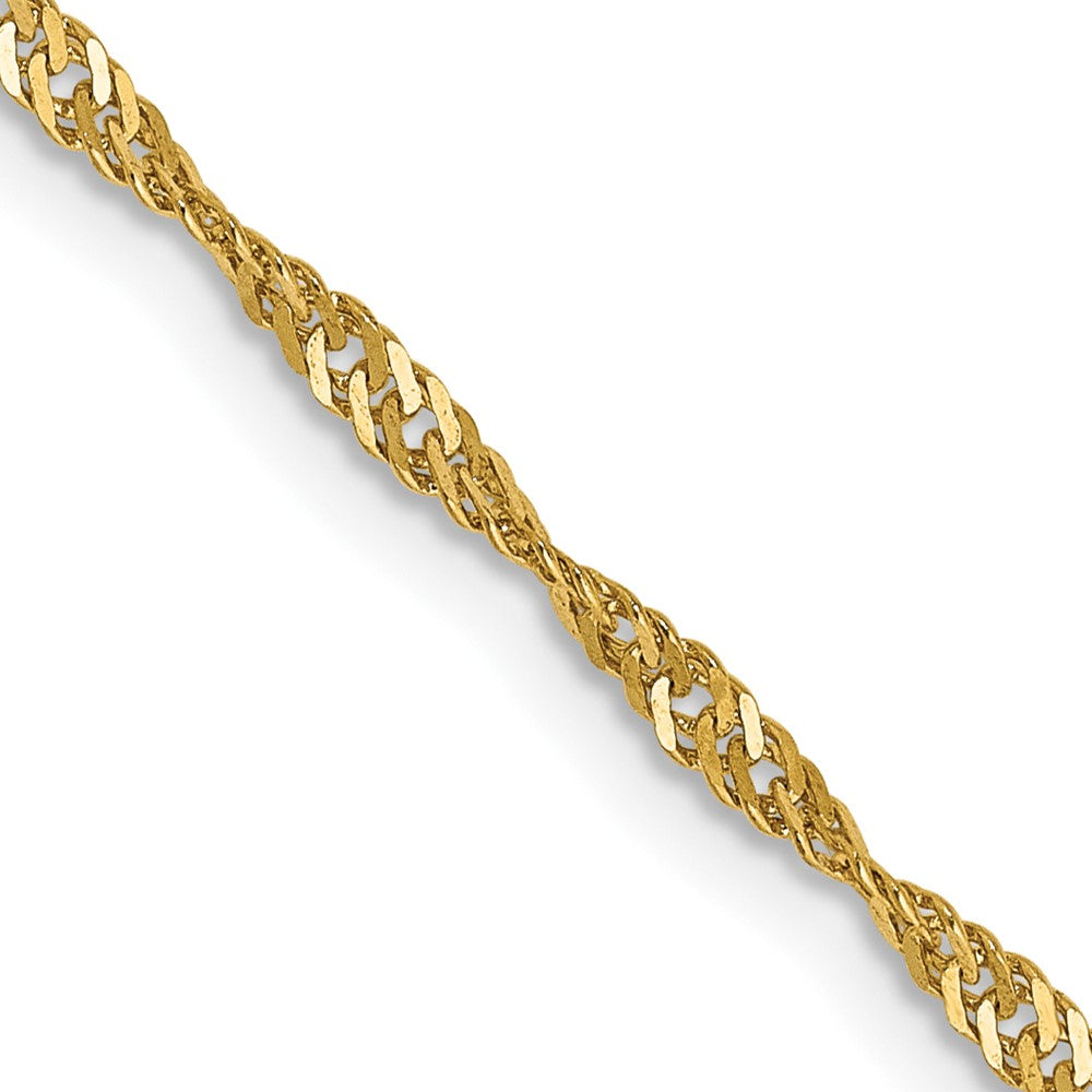 1.70mm Singapore Chain Necklace Solid 14K Yellow Gold 18