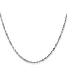 Load image into Gallery viewer, 1.7mm Singapore Chain Necklace Solid 14K White Gold 20&quot;
