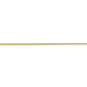 1.05mm Spiga Chain Necklace Solid 14K Yellow Gold 20"