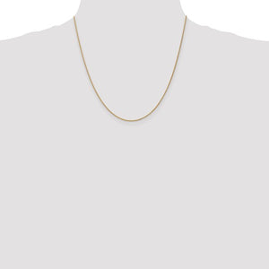 1.05mm Spiga Chain Necklace Solid 14K Yellow Gold 20"