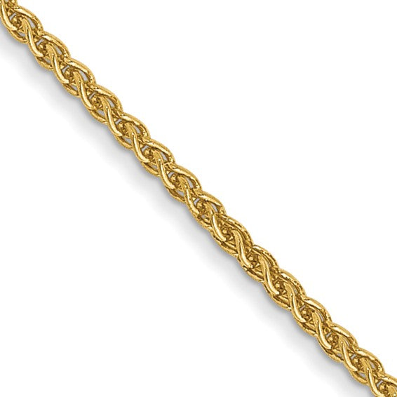 1.05mm Spiga Chain Necklace Solid 14K Yellow Gold 20
