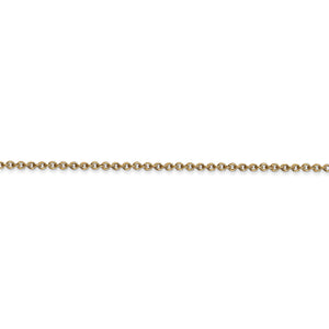 14k 1.6mm Round Open Link Cable Chain