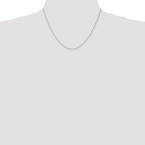 1mm Parisian Wheat Chain Necklace Solid 14K White Gold 18"