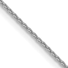 Load image into Gallery viewer, 1mm Wheat Chain Necklace Solid 14K White Gold 20&quot;
