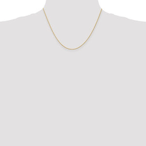 1mm Wheat Chain Necklace Solid 14K Yellow Gold 18"