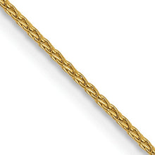 Load image into Gallery viewer, 1mm Wheat Chain Necklace Solid 14K Yellow Gold 18&quot;
