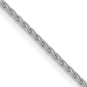 1mm Parisian Wheat Chain Solid 14K White Gold 18"