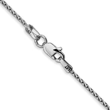 Load image into Gallery viewer, 1.5mm Wheat Chain Necklace Solid 14K White Gold 18&quot;
