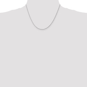 1.5mm Wheat Chain Necklace Solid 14K White Gold 18"
