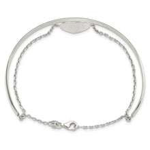 Load image into Gallery viewer, Sterling Silver Polished Heart Bracelet/Bangle
