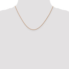 Load image into Gallery viewer, 1mm Rope Chain Necklace Solid 14K Rose Gold 18&quot;
