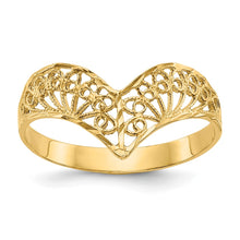 Load image into Gallery viewer, 14k Diamond-Cut Filigree Ring
