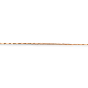 .7mm Box Chain Necklace Solid 14K Rose Gold 18"