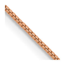 Load image into Gallery viewer, .7mm Box Chain Necklace Solid 14K Rose Gold 18&quot;
