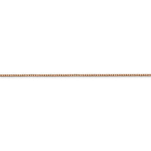 .9mm Box Chain Necklace Solid 14K Rose Gold 18"