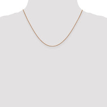Load image into Gallery viewer, .9mm Box Chain Necklace Solid 14K Rose Gold 18&quot;
