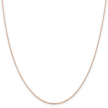 Load image into Gallery viewer, 14k Rose Gold 1.0mm D/C Cable Chain
