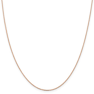 14k Rose Gold 1.0mm D/C Cable Chain