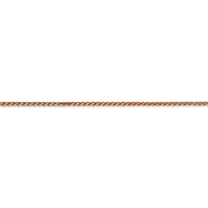 1.7mm Singapore Chain Necklace Solid 14K Rose Gold 18"