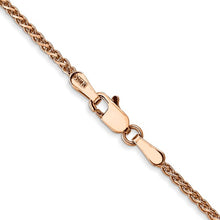 Load image into Gallery viewer, 1.7mm Singapore Chain Necklace Solid 14K Rose Gold 18&quot;
