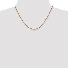 Load image into Gallery viewer, 1.7mm Singapore Chain Necklace Solid 14K Rose Gold 18&quot;

